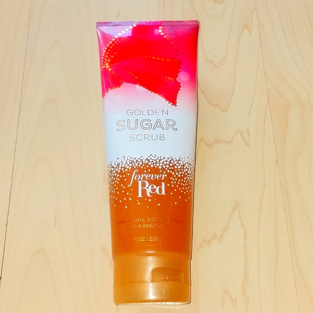 Bath & Body Works - Golden Sugar Scrub - Forever Red